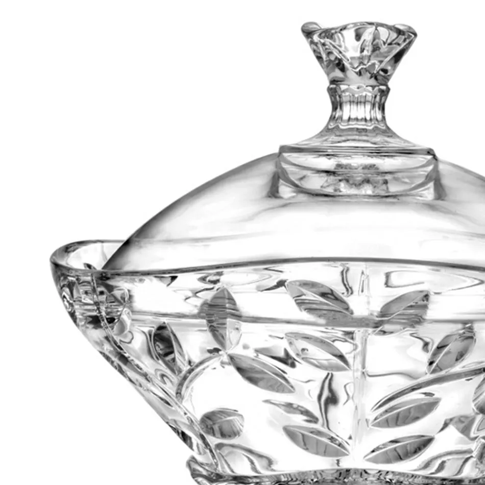 Sweets Box and Ecological Crystal Centerpiece 2 Pieces - Magnolio Viadurini