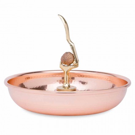 Nutcracker Tray in Tinned Copper Hand Crafted Design 24 cm - Paronzo Viadurini