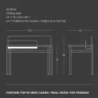 Modern Desk in Colored Metal and Oak Wood of Italian Design - Nadin Viadurini