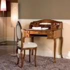 Desk 7 Drawers Walnut Wood with Inlays Made in Italy - Katerine Viadurini