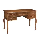 Desk with 5 Drawers in Patinated Cherry Made in Italy - Opi Viadurini