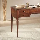 Desk with 5 Drawers in Solid Wood Made in Italy - Fontus Viadurini