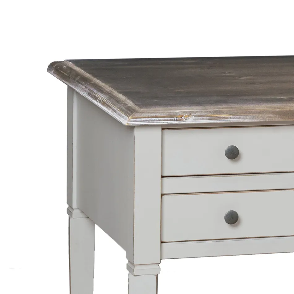 Desk with 5 Drawers in Solid Wood Made in Italy - Fontus Viadurini