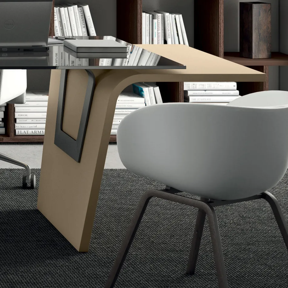 Desk with glass top Andrea Stramigioli - Frafalla Viadurini