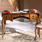 Luxury Wooden 5 Drawer Lounge Desk Made in Italy - Caligola Viadurini