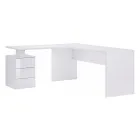 Angular Office Desk in Melamine Wood 2 Finishes - Analuisa Viadurini