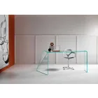 Modern Design Office Desk Extralight Glass Made in Italy - Rosalia Viadurini