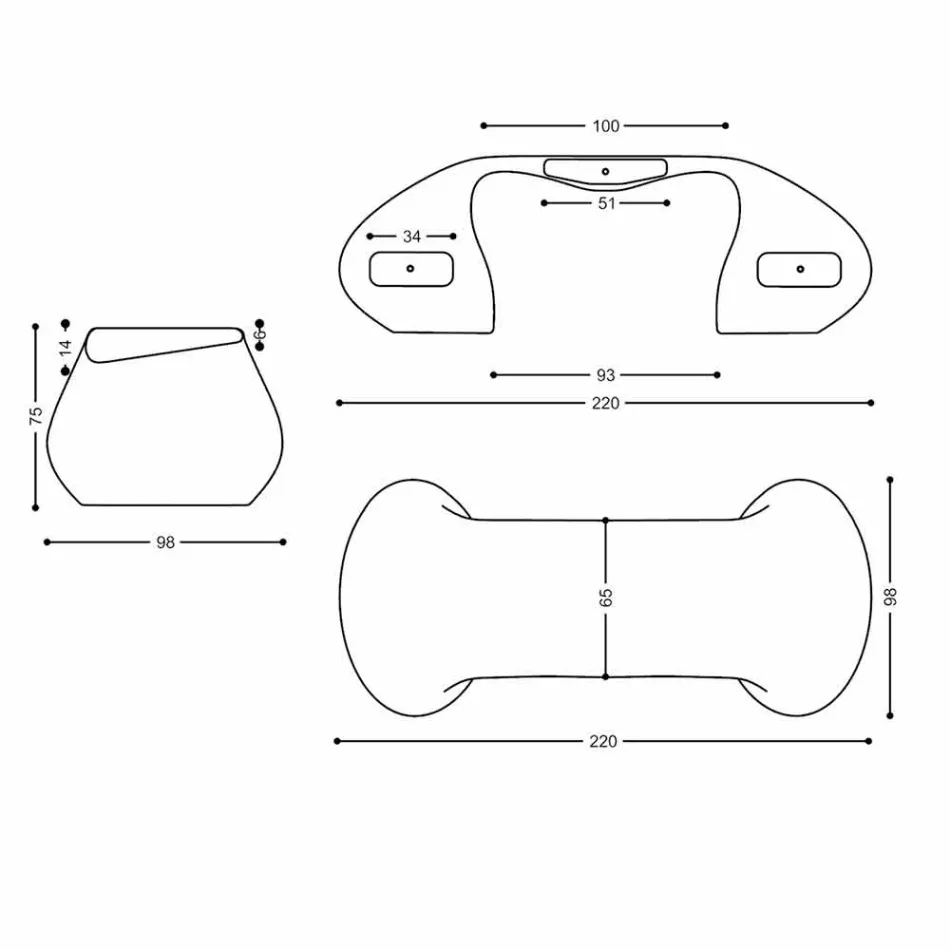 Office desk of modern design made in Italy, Telese Viadurini