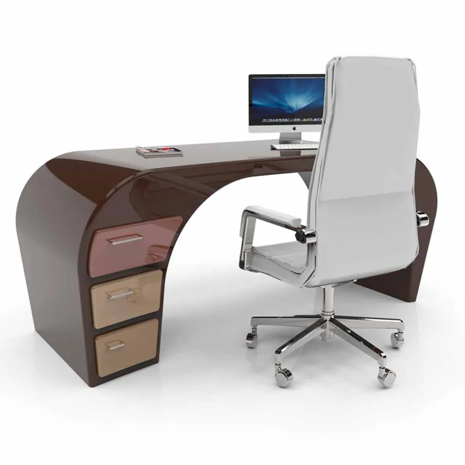Modern office desk made in Italy, Miglianico Viadurini