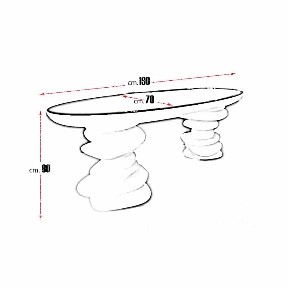Modern design office desk Aldington, handcrafted in Italy Viadurini