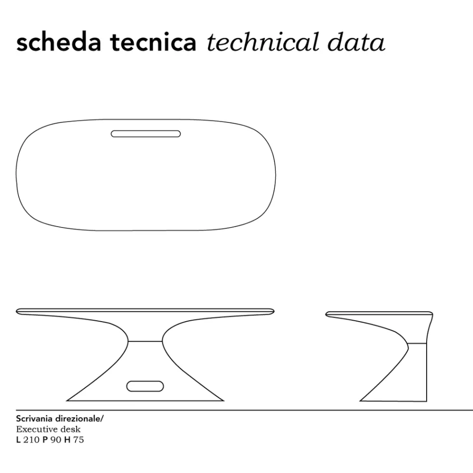 Karim Rashid desk in resin - Smania Viadurini