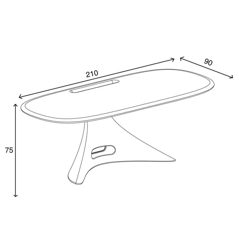 Karim Rashid desk in resin - Smania Viadurini