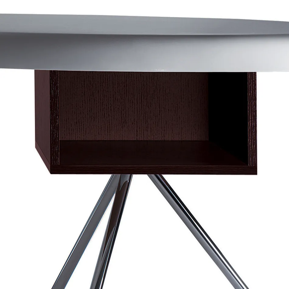 Executive desk by Karim Rashid in polyurethane in various finishes - James Viadurini