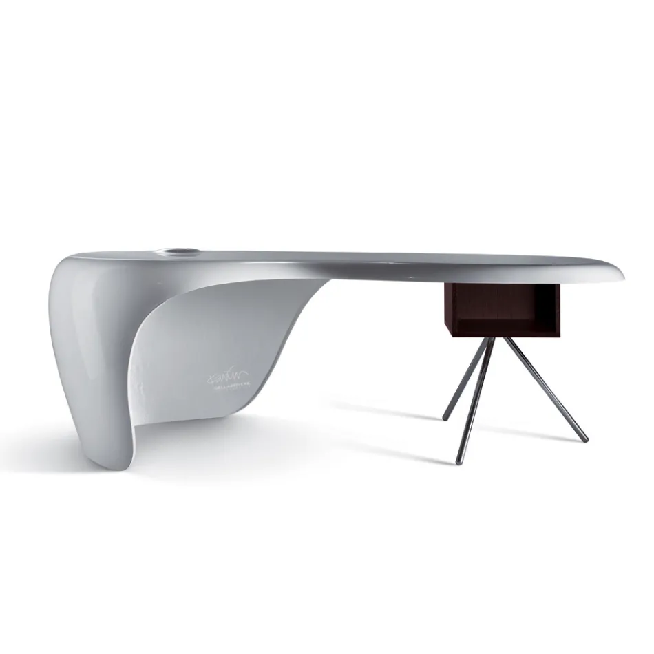 Executive desk by Karim Rashid in polyurethane in various finishes - James Viadurini