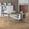 Melamine desk with open cabinet - Serio