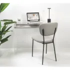 Transparent Plexiglass Desk with Design Wood Shelf - Carducci Viadurini
