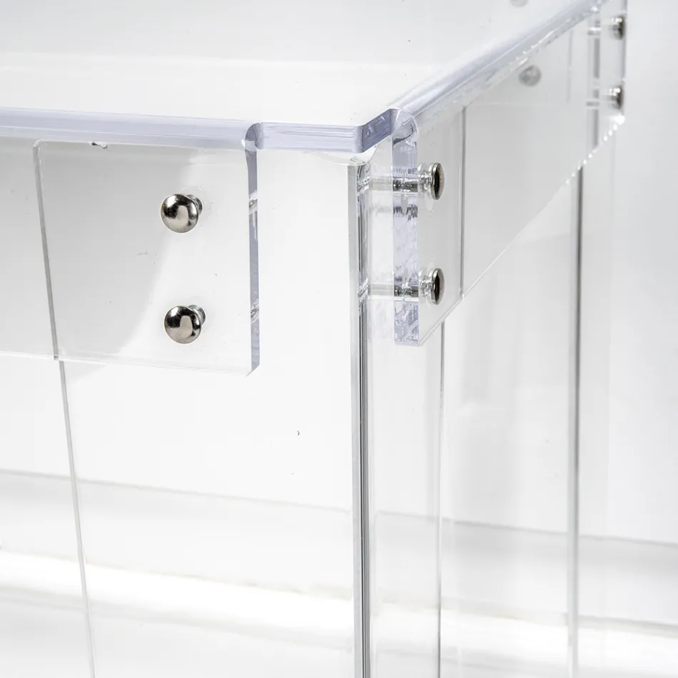 Transparent Plexiglass Desk Modern Design Made in Italy - Vichy Viadurini