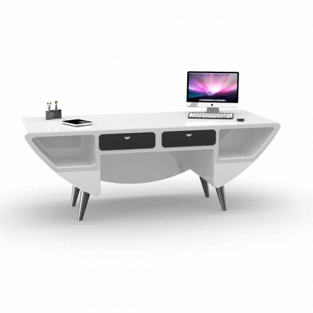 Modern office desk made in Italy, Milis Viadurini