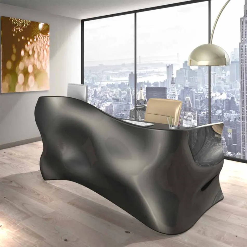 Contemporary writing desk Office Veil, made in Italy Viadurini