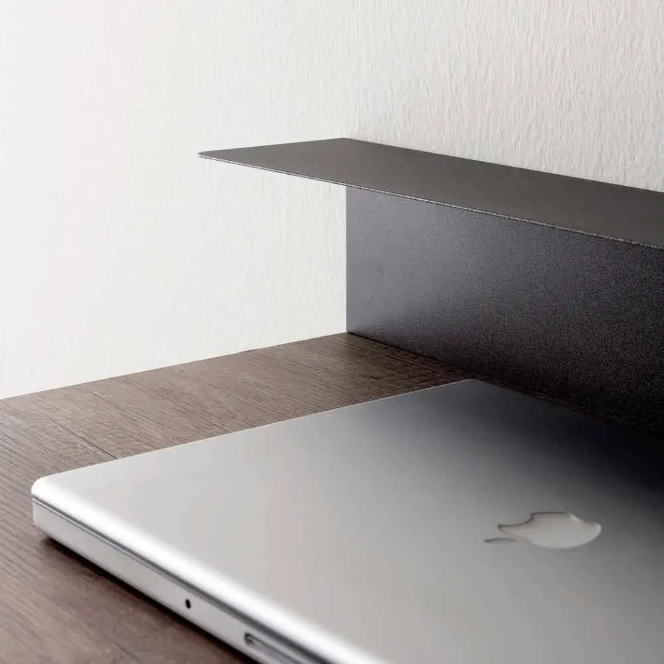 Modern Desk in Metal and Melamine with Drawer Made in Italy - Iridio Viadurini