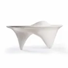 Contemporary design office desk Sinuous, handmade in Italy Viadurini