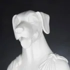 White handcrafted ceramic sculpture 100% Made in Italy Fabas 1 Viadurini