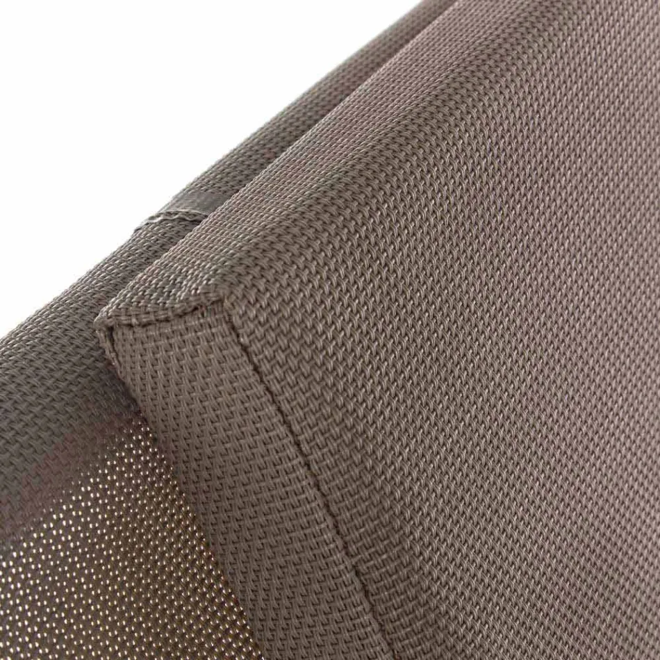 Outdoor Deckchair in Aluminium with Seat in Textilene, 4 Pieces - Kailua Viadurini