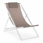 Outdoor Deckchair in Aluminium with Seat in Textilene, 4 Pieces - Kailua Viadurini