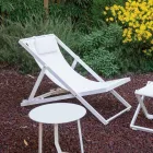 Garden Lounger in Painted Aluminium and Textilene, 2 Pieces - Jhonathan Viadurini
