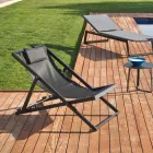 Garden Lounger in Painted Aluminium and Textilene, 2 Pieces - Jhonathan Viadurini