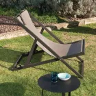 Garden Lounger in Painted Aluminium and Textilene, 2 Pieces - Jhonathan Viadurini