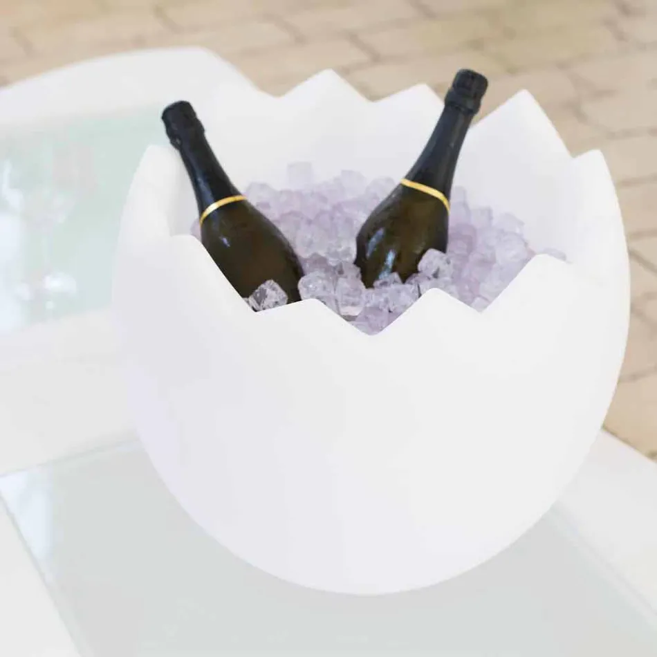 Ice bucket Kalimera Slide white bright made in Italy Viadurini