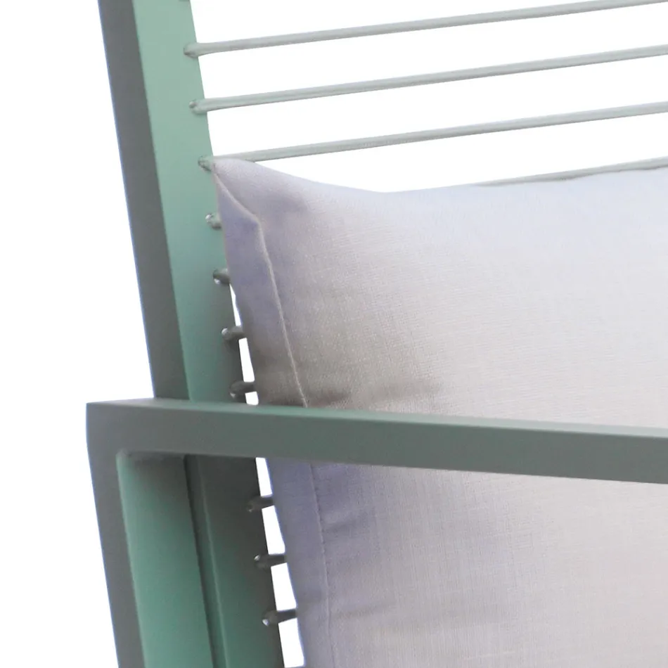 Outdoor Aluminium Rocking Chair with Padded Cushion - Brontolo Viadurini