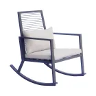 Outdoor Aluminium Rocking Chair with Padded Cushion - Brontolo Viadurini