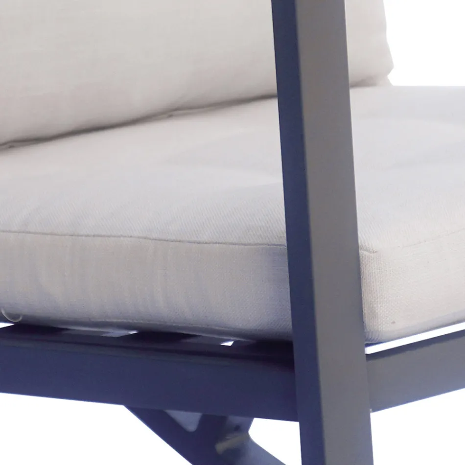 Outdoor Aluminium Rocking Chair with Padded Cushion - Brontolo Viadurini