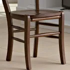 Classic Kitchen Chair in Real Straw and Wood Italian Design - Monika Viadurini