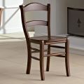 Classic Kitchen Chair in Real Straw and Wood Italian Design - Monika