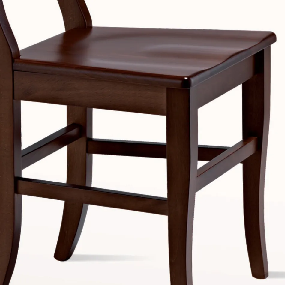 Classic Chair in Solid Beech Wood Design Made in Italy - Claudie Viadurini