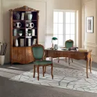 Classic Chair in Walnut or Gold Upholstered Wood Made in Italy - Imperator Viadurini