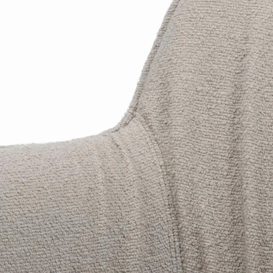 Chair with Armrests with Upholstered Seat and Steel Legs Made in Italy - Ascoli Viadurini