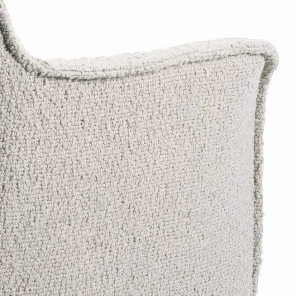 Chair with Armrests with Upholstered Seat and Steel Legs Made in Italy - Ascoli Viadurini