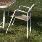 Aluminium Outdoor Chair with Armrests - Eugene Viadurini