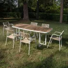 Aluminium Outdoor Chair with Armrests - Eugene Viadurini