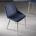 Chair with Metal Legs and Monocoque Fabric Seat Made in Italy - Hinata