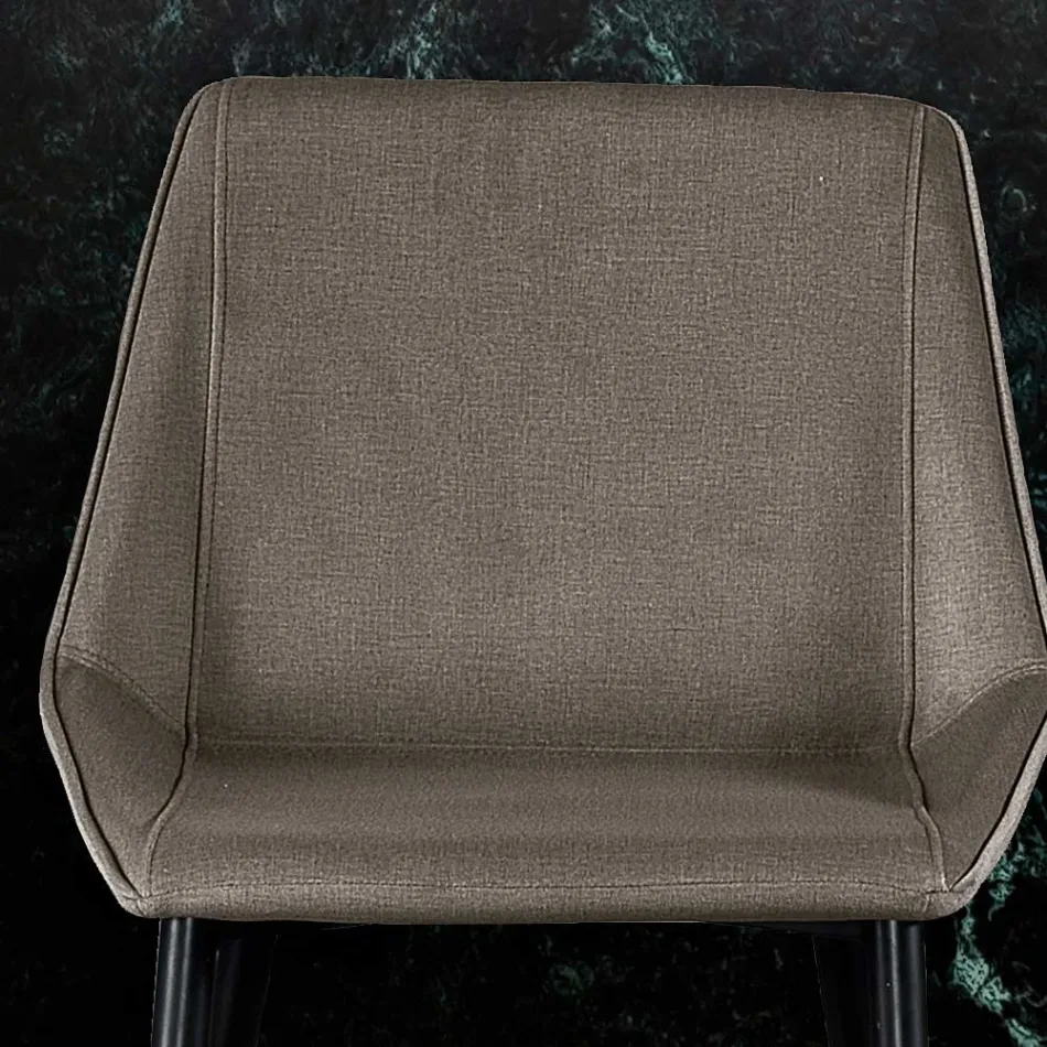 Chair with Metal Legs and Monocoque Fabric Seat Made in Italy - Hinata Viadurini