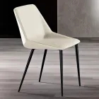 Chair with Metal Legs and Monocoque Fabric Seat Made in Italy - Hinata Viadurini