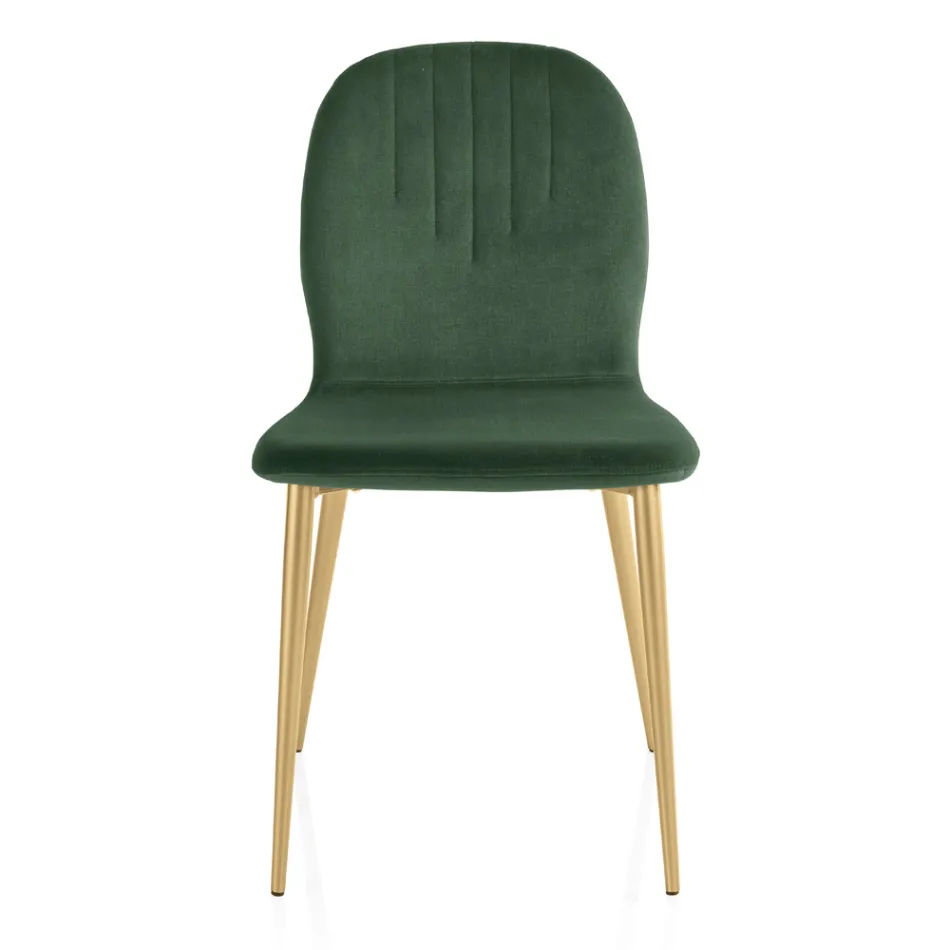 Chair with Monocoque Fabric Seat and Conical Legs Made in Italy - Nezoku Viadurini