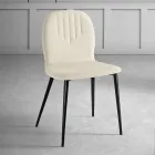 Chair with Monocoque Fabric Seat and Conical Legs Made in Italy - Nezoku Viadurini