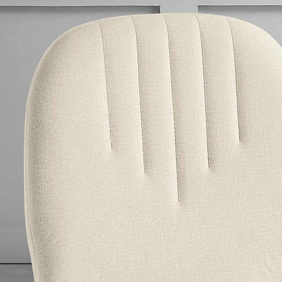 Chair with Monocoque Fabric Seat and Conical Legs Made in Italy - Nezoku Viadurini