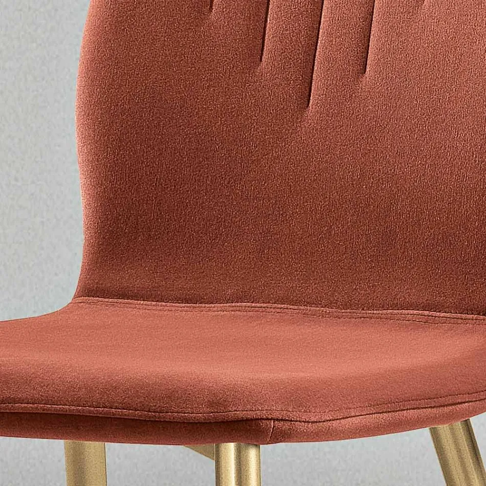 Chair with Monocoque Fabric Seat and Conical Legs Made in Italy - Nezoku Viadurini
